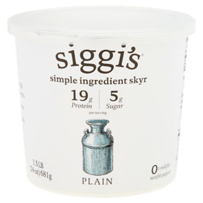 Siggi's Plain Nonfat Yogurt, 24 oz