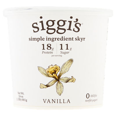 Siggi's Vanilla Nonfat Yogurt, 24 oz