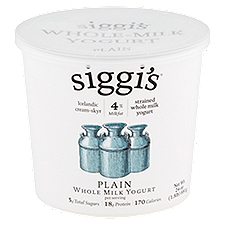 Siggi's Plain Strained Whole Milk Yogurt, 24 oz
