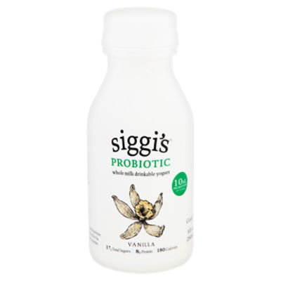 Siggi's Probiotic Vanilla Whole Milk Drinkable Yogurt, 8 fl oz Fairway