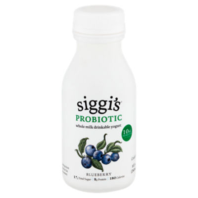 Siggi's Probiotic Blueberry Whole Milk Drinkable Yogurt, 8 fl oz Fairway