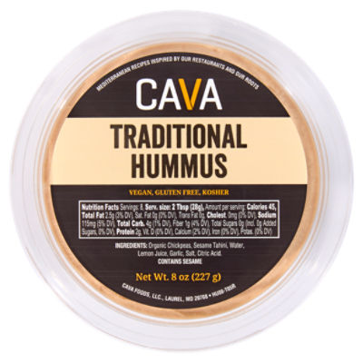 Cava Traditional Hummus, 8 oz