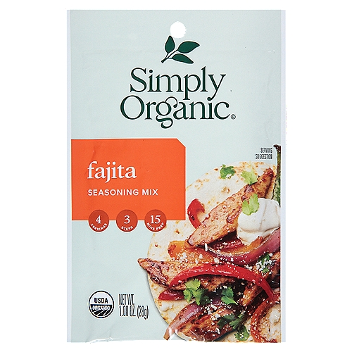 Simply Organic Fajita Seasoning Mix, 1.00 oz