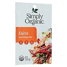 Simply Organic Fajita, Seasoning Mix, 1 Ounce