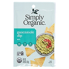 Simply Organic Guacamole Dip Mix, 0.80 oz, 0.8 Ounce
