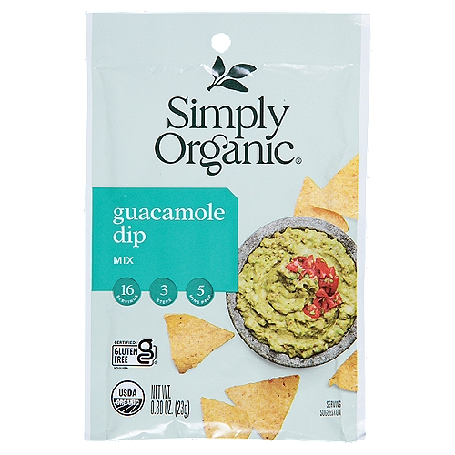 Simply Organic Guacamole Dip Mix, 0.80 oz