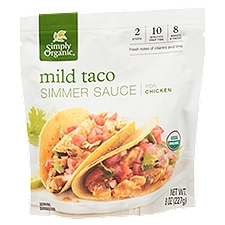 Simply Organic Mild Taco Simmer Sauce for Chicken, 8 oz