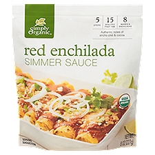 Simply Organic Red Enchilada, Simmer Sauce, 8 Ounce