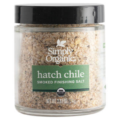 Simply Organic Hatch Chile Smoked Finishing Salt, 2.61