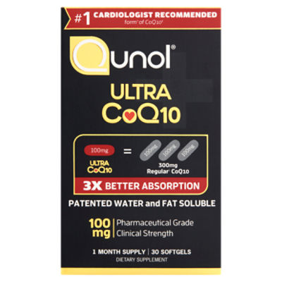 Qunol Ultra CoQ10 Dietary Supplement, 100 mg, 30 count