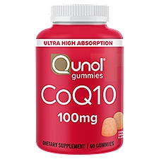 Qunol Gummies CoQ10 100mg Dietary Supplement, 60 count