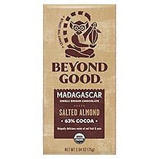 Beyond Good Madagascar Salted Almond Single Origin Chocolate, 2.64 oz