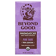 Beyond Good Madagascar Pure Dark Single Origin, Chocolate, 2.64 Ounce