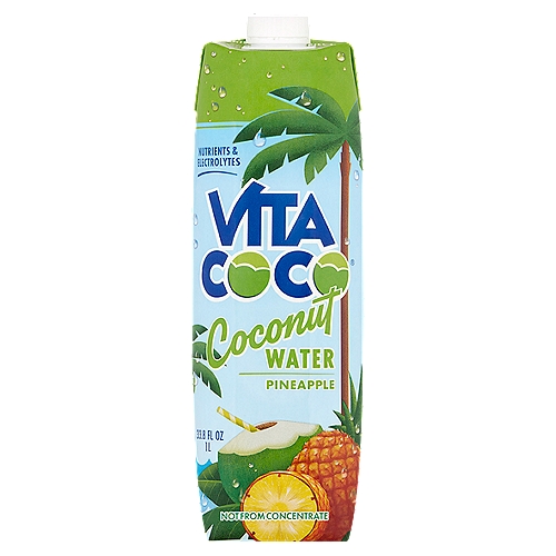 Vita Coco Pineapple Coconut Water, 33.8 fl oz