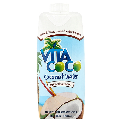 Vita Coco Pressed Coconut Water, 16.9 fl oz
Your feel- good fuel for:
Smoothie time, an afternoon boost, post-workout

Feel that?
That's your body craving the electrolytes and nutrients inside every pack of Vita Coco. We're talking potassium, magnesium, calcium, sodium, & Vitamin C. No fine print here.

We've combined our coconut water with fresh pressed coconut for an extra sweet and nutty taste.
Simply shake and enjoy for all of the goodness that coconuts have to offer!