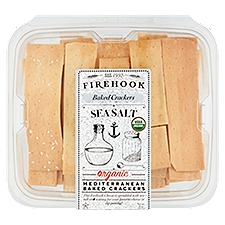 Firehook Sea Salt Organic Mediterranean Baked Crackers, 8 oz