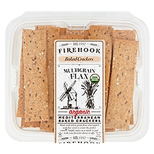 Firehook Multigrain Flax Organic Mediterranean Baked Crackers, 8 oz