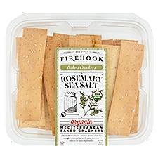 Firehook Rosemary Sea Salt Organic Mediterranean Baked Crackers, 8 oz