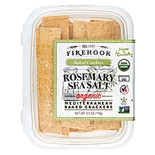 Firehook Rosemary Sea Salt Organic Mediterranean Baked Crackers, 5.5 oz