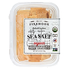 Firehook Sea Salt Organic Mediterranean Baked Crackers, 5.5 oz