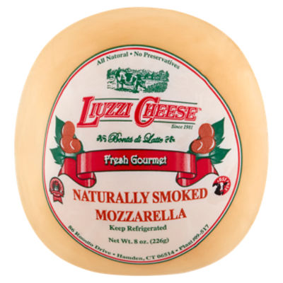Luzzi Cheese Fresh Gourmet Naturally Smoked Mozzarella Cheese, 8 oz