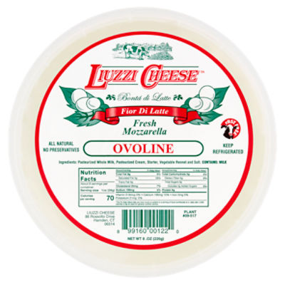 Liuzzi Cheese Fresh Mozzarella Ovoline, 8 oz