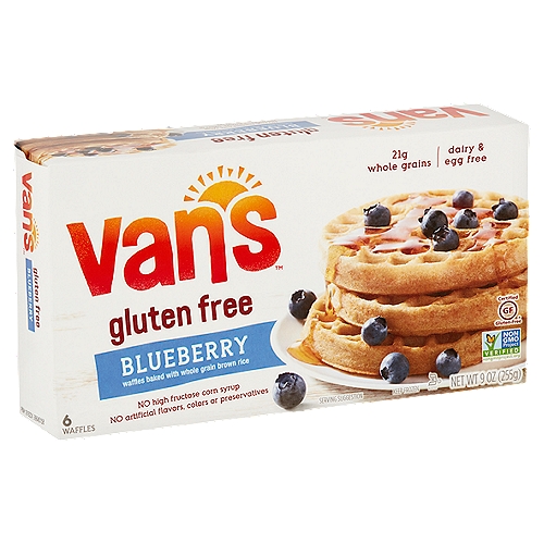Van's Gluten Free Blueberry Waffles, 6 count, 9 oz