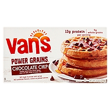 Van's Power Grains Waffles, Chocolate Chip, 9 Ounce