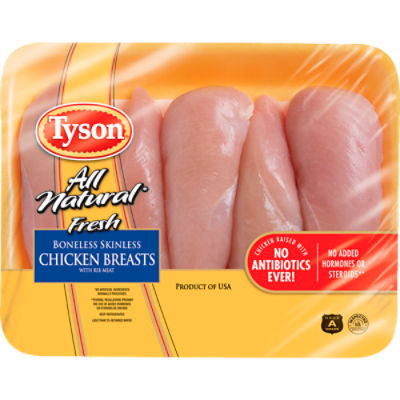 Tyson Boneless/Skinless Chicken Breast, Family Pack, 3.2 pound