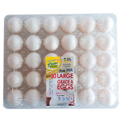 Kreider Farms Farm Fresh Large Grade A Eggs, 30 count, 60 oz