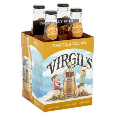 Virgil's Bottles Handcrafted Vanilla Cream Beer, 4 count, 12 fl oz