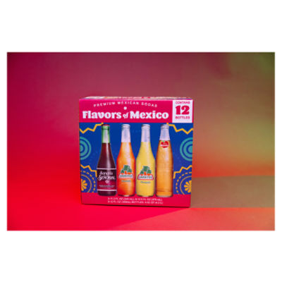 Flavors of Mexico Premium Mexican Sodas, 12 count, 4.52 qt