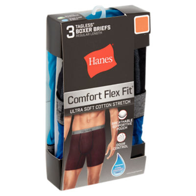 Hanes Comfortblend Tagless Assorted Boxer Briefs, Underwear, Clothing &  Accessories
