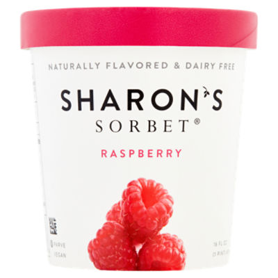 Sharon's Sorbet Raspberry Sorbet, 16 fl oz - Fairway