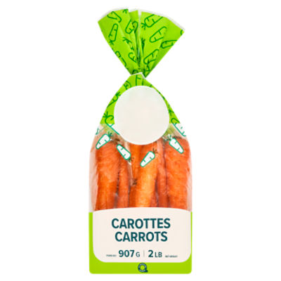 Fresh Carrots 2 LB Bag, 2 pound, 2 Pound 