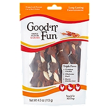 Healthy Hide Good 'n' Fun Triple Flavor Kabobs Snack for All Dogs, 4.0 oz