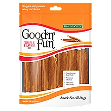 Healthy Hide Good 'n' Fun Triple Flavor Ribs Snack for All Dogs, 8.4 oz
