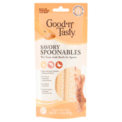 Good'n' Tasty Savory Spoonables Treats for Cats, 6 count, 2.9 oz