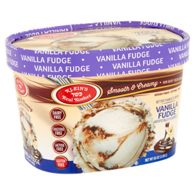 Klein's Real Kosher Vanilla Fudge Non-Dairy Frozen Dessert, 56 oz