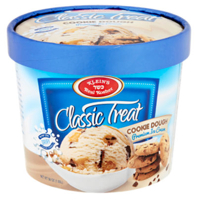 Klein's Real Kosher Classic Treat Cookie Dough Premium Ice Cream, 56 oz
