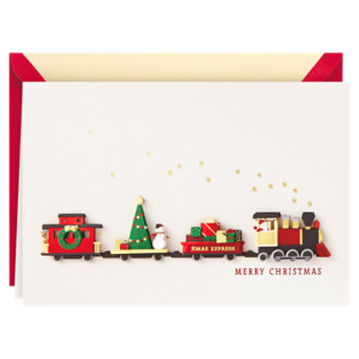 Hallmark Signature Christmas Card (Christmas Train), 1 Each