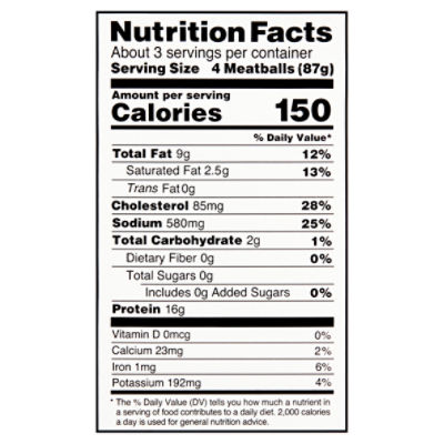 Amylu Sea Salt & Cracked Black Pepper Chicken Meatballs, 10 oz