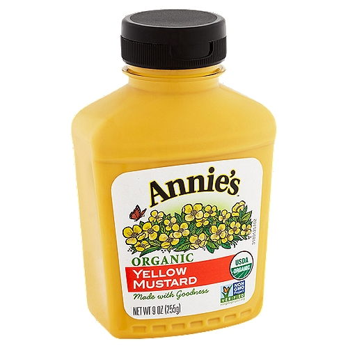 Annie's Organic Yellow Mustard, 9 oz