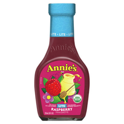 Annie's Lite Organic Raspberry Vinaigrette, 8 fl oz, 8 Fluid ounce
