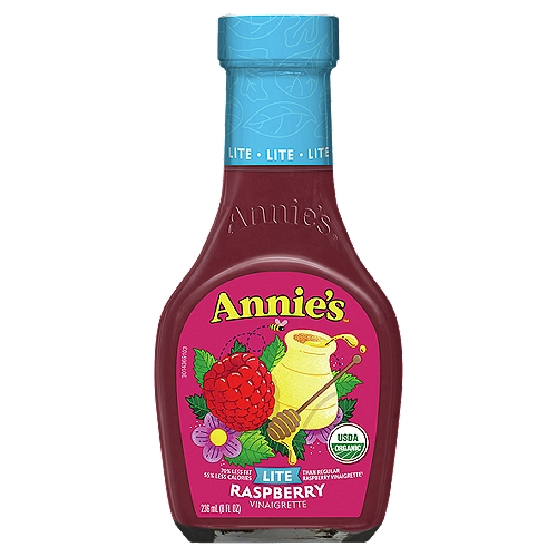 Annie's Lite Organic Raspberry Vinaigrette, 8 fl oz