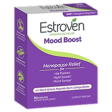 Estroven Menopause Relief + Mood, Dietary Supplement, 30 Each