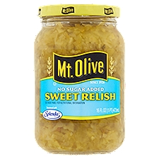 Mt. Olive No Sugar Added, Sweet Relish, 16 Fluid ounce