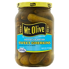 Mt. Olive No Sugar Added Sweet Gherkins, 16 fl oz, 1 Each