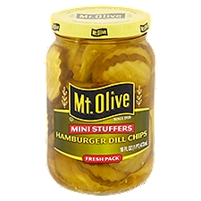 Mt. Olive Hamburger Dill Chips Mini Stuffers, 16 Fluid ounce