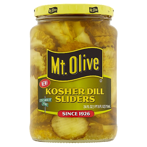 Mt. Olive Kosher Dill Sliders, 24 fl oz